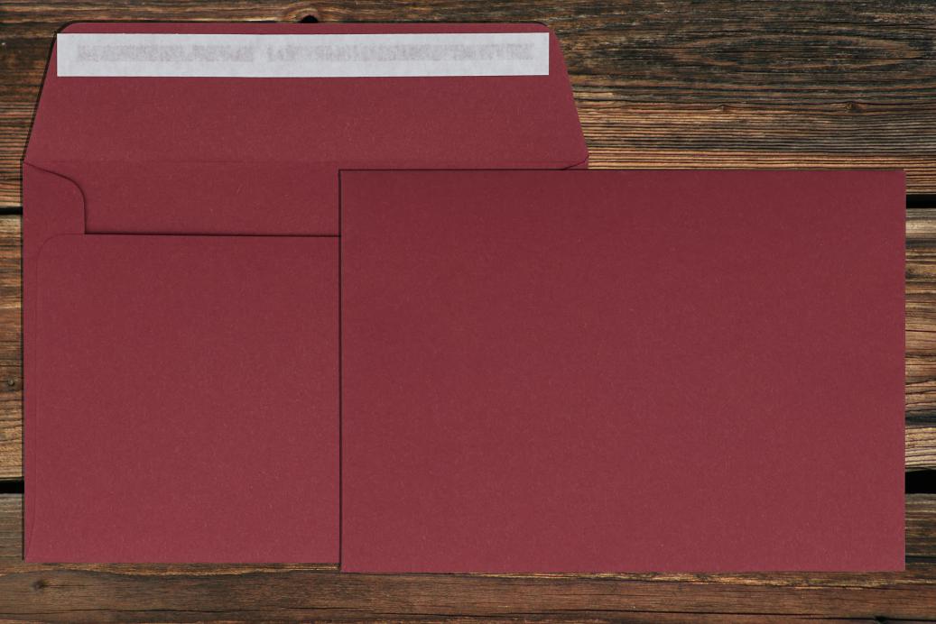 Briefhüllen C6 114x162 mm Haftklebend Weinrot 80 g/qm